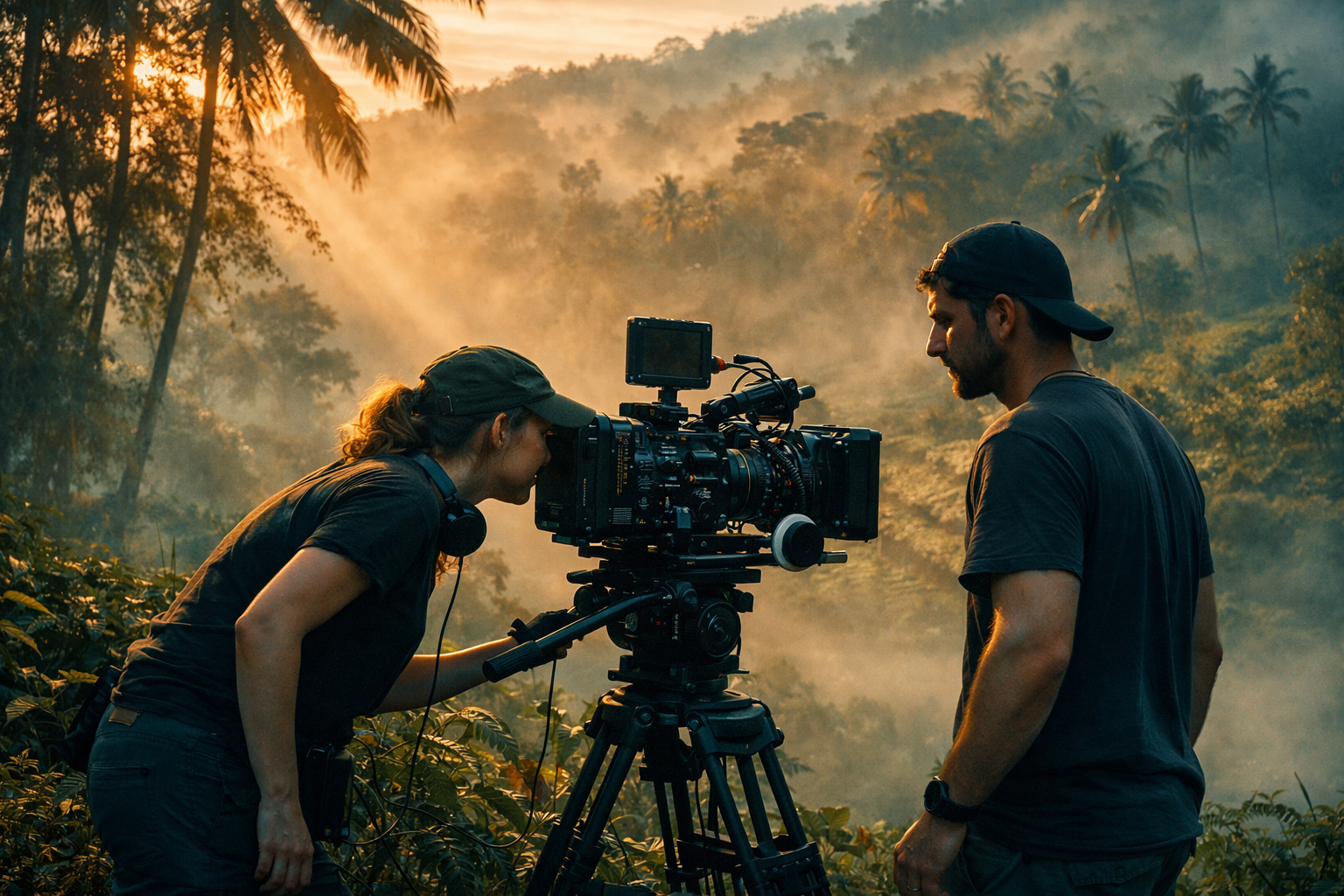 Anu & Manu filming in Kerala